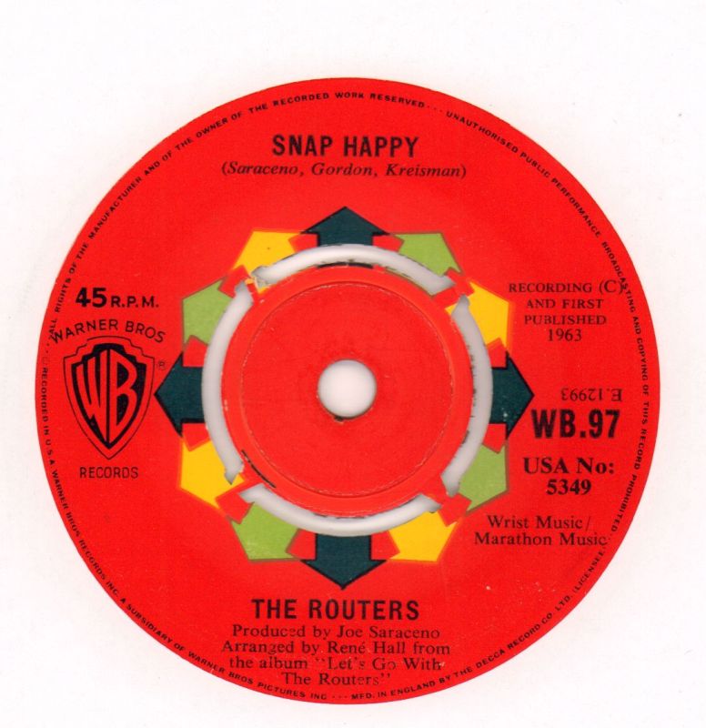 Sting Ray/ Snap Happy-Warner-7" Vinyl-Ex/VG