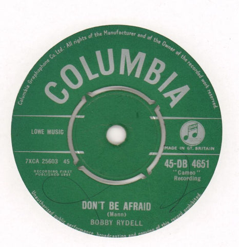 That Old Black Magic/ Don't Be Afraid-Columbia-7" Vinyl-Ex/VG