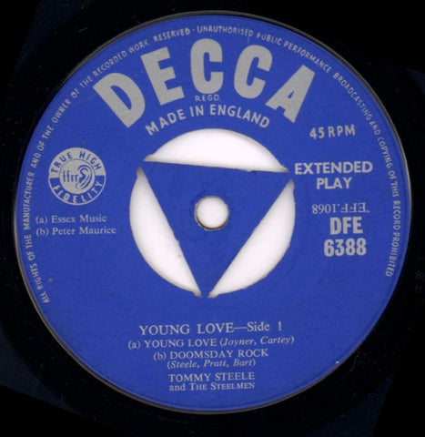 Young Love EP-Decca-7" Vinyl P/S-G-/VG