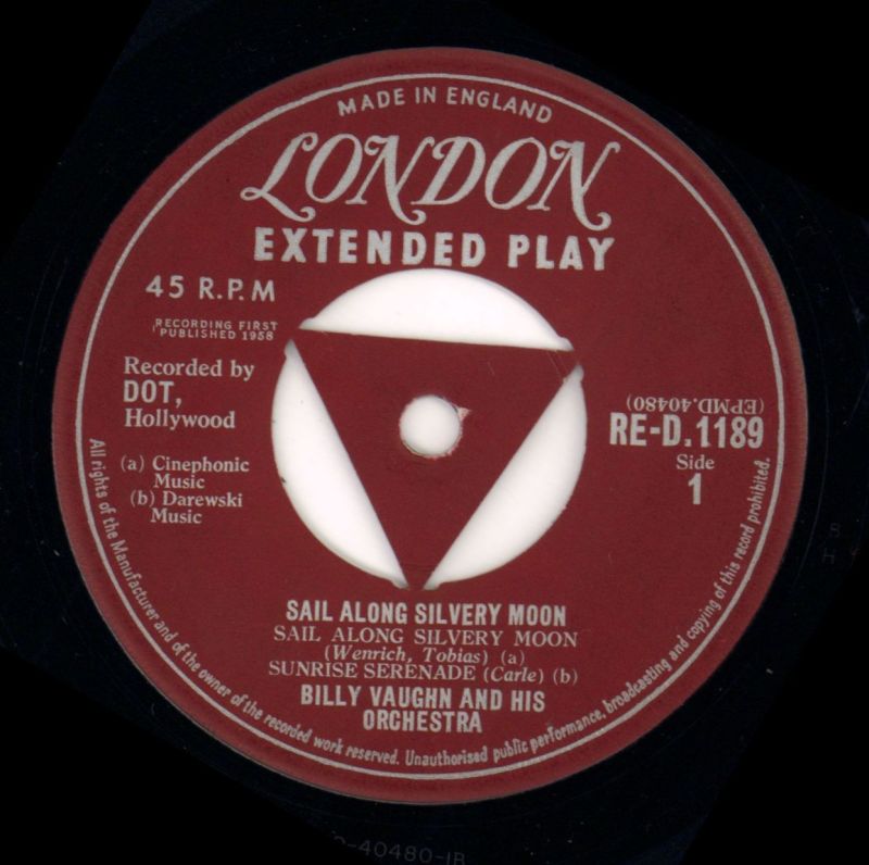 Sail Along Silv'ry Moon-London-7" Vinyl-VG/VG+