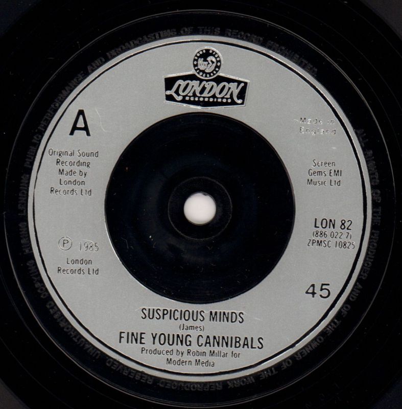 Suspicious Minds-London-7" Vinyl P/S-Ex-/NM