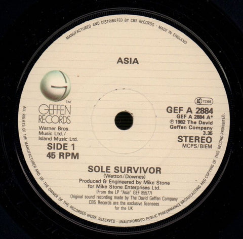 Sole Survivor-Geffen-7" Vinyl P/S-Ex/Ex