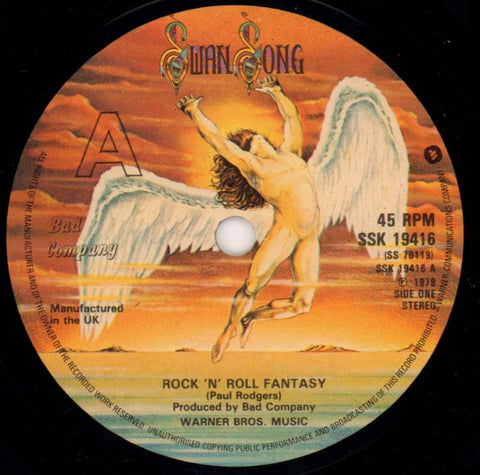 Rock N Roll Fantasy-Swan Song-7" Vinyl P/S-Ex/Ex