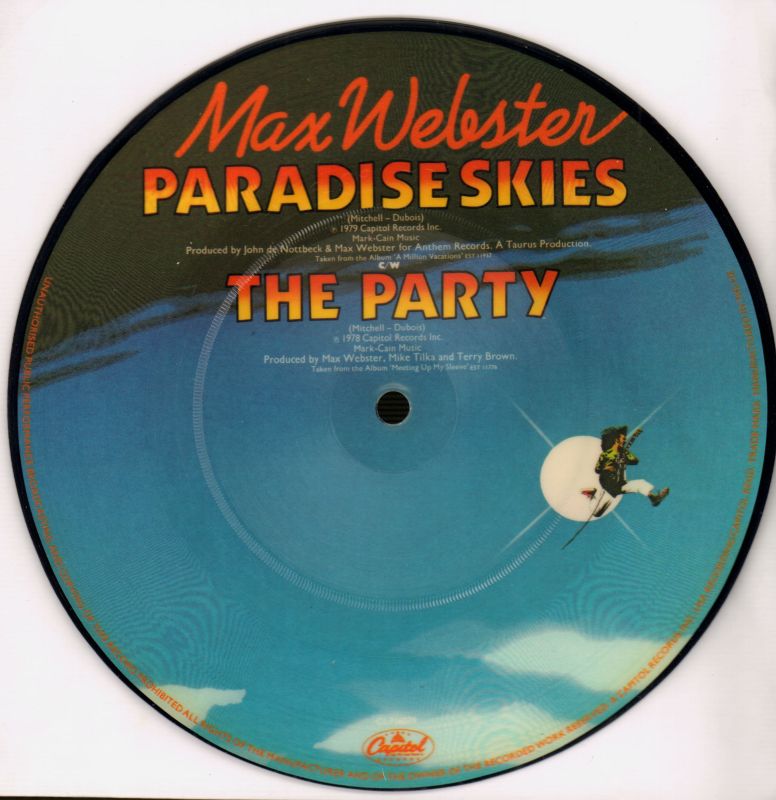 Paradise Skies-Capitol-7" Vinyl Picture Disc-Ex/Ex+