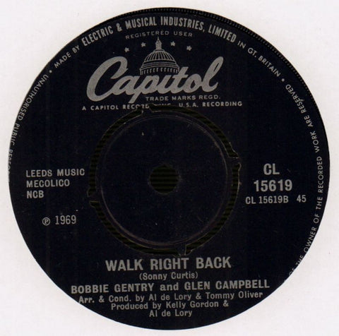 All I Have To Do Is Dream/ Walk Right Back-Capitol-7" Vinyl-Ex/VG+