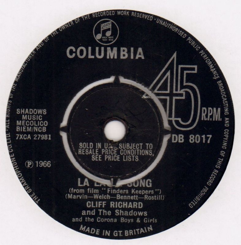Time Drags By/ La La La Song-Columbia-7" Vinyl-Ex/Ex