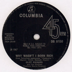 It's All Over/ Why Wasn't I Born Rich-Columbia-7" Vinyl-Ex/VG+