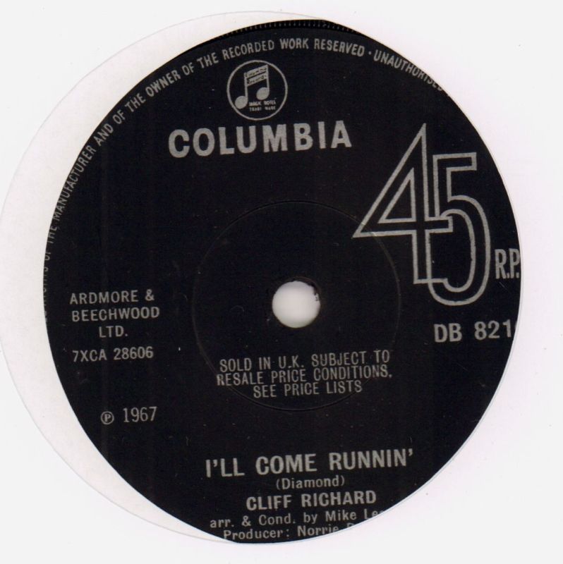 I'll Come Runnin'/ I Get The Feelin'-Columbia-7" Vinyl