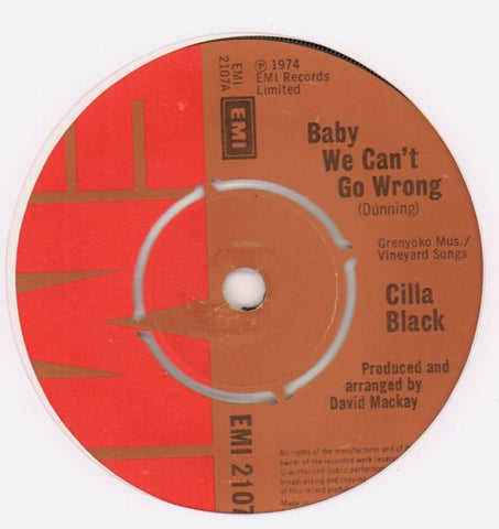 Baby We Can't Go Wrong/ Someone-EMI-7" Vinyl