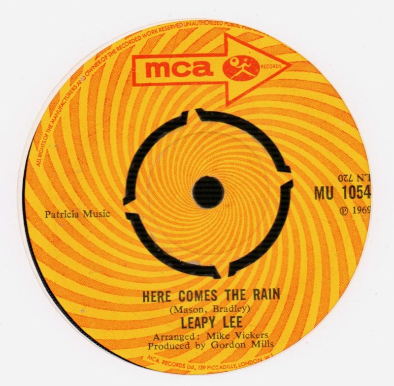 Here Comes The Rain/ Three Little Words-MCA-7" Vinyl