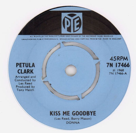 Kiss Me Goodbye/ I've Got Love Going-PYE-7" Vinyl