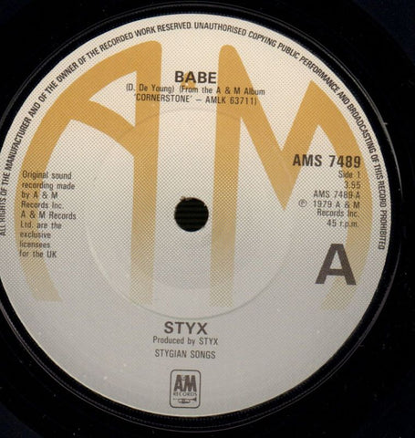 Babe-A&M-7" Vinyl P/S-Ex/NM