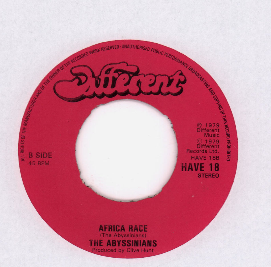 Declaration Of Rights/ African Race-Different-7" Vinyl-Ex/G