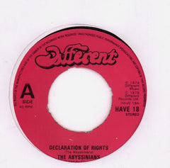 Declaration Of Rights/ African Race-Different-7" Vinyl