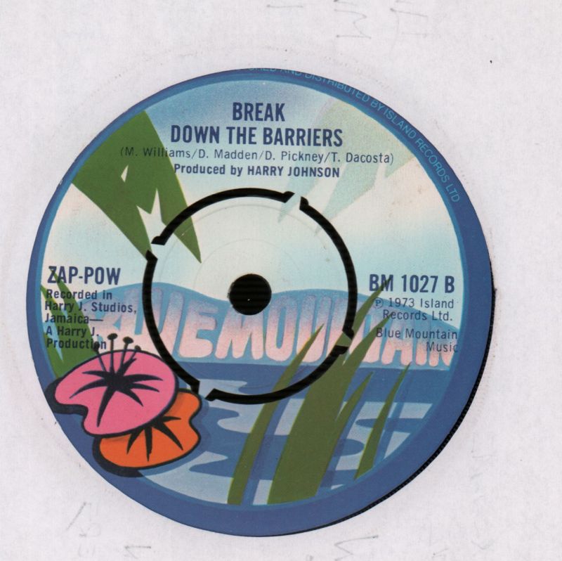 This Is Reggae Music/ Break Down-Blue Mountain-7" Vinyl-Ex/VG