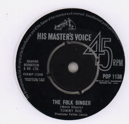 The Folk Singer/ Count On Me-HMV-7" Vinyl