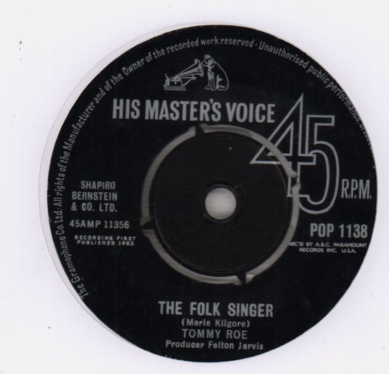 The Folk Singer/ Count On Me-HMV-7" Vinyl