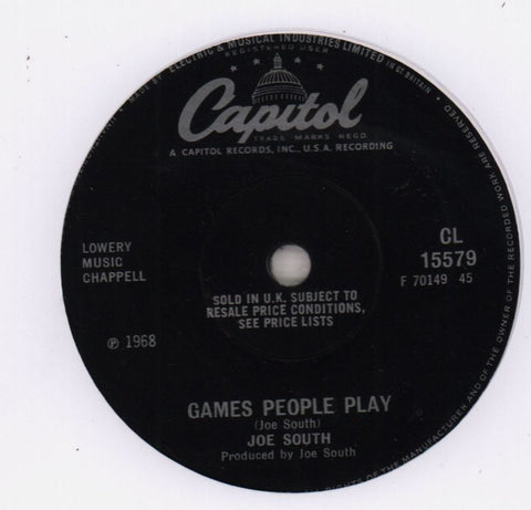 Games People Play/ Mirror Of Your Mind-Capitol-7" Vinyl
