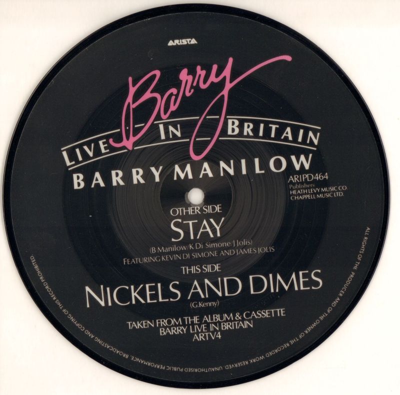 Stay-Arista-7" Vinyl Picture Disc-Ex/Ex