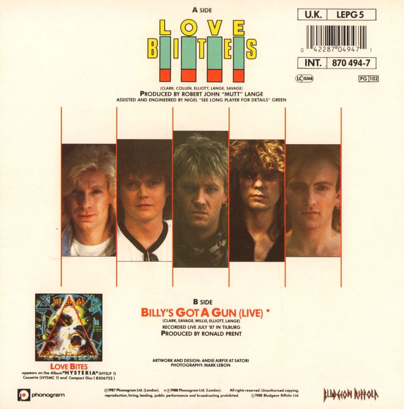 Love Bites-Bludgeon Riffola-7" Vinyl Gatefold-Ex/Ex