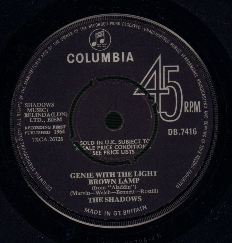Genie With The Light Brown Lamp-Columbia-7" Vinyl