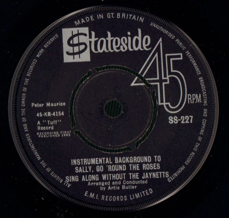 Sally, Go 'Round The Roses/ Instrumental-Stateside-7" Vinyl-Ex/VG