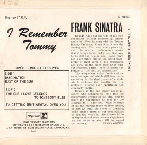 I Remember Tommy EP-Reprise-7" Vinyl P/S-VG/VG+