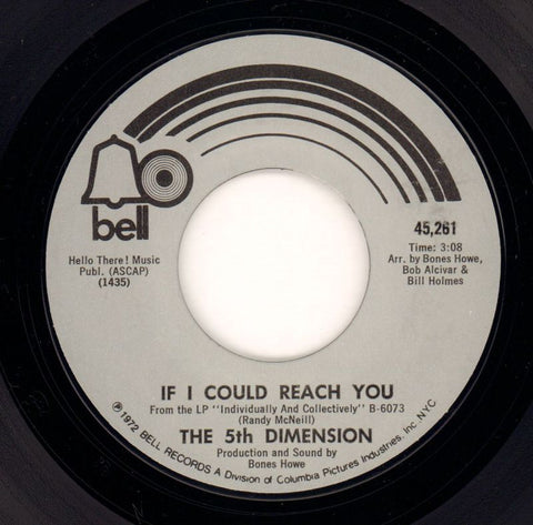 If I Could Reach You/ Tomorrow Belongs To The Children-Bell Silver-7" Vinyl