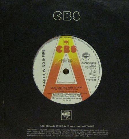 Earth Wind & Fire-Serpentine Fire-CBS-7" Vinyl
