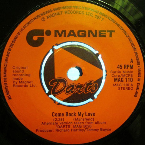 Darts-Come Back My Love-Magnet-7" Vinyl