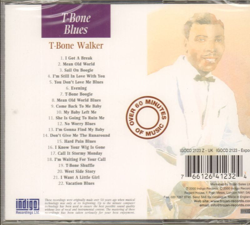 Bone Walker-T-Bone Walker-Indigo-CD Album-New
