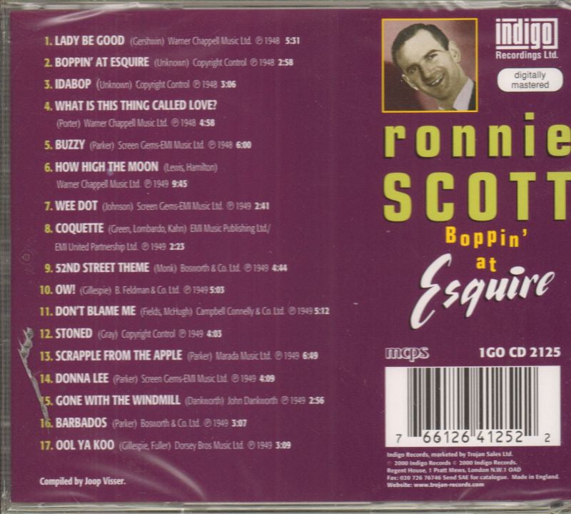 Boppin' At Esquire-Indigo-CD Album-New