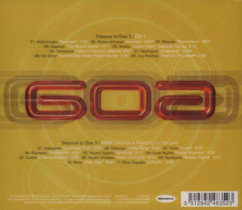 Distance To Goa 5-Distance-CD Album-New & Sealed