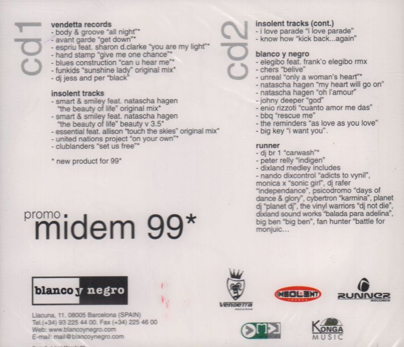 Promo Midem 99-Blanco Y Negro-2CD Album-New & Sealed