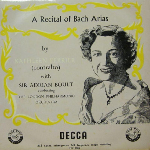 Kathleen Ferrier-A Recital Of Bach Arias-Decca-10" Vinyl