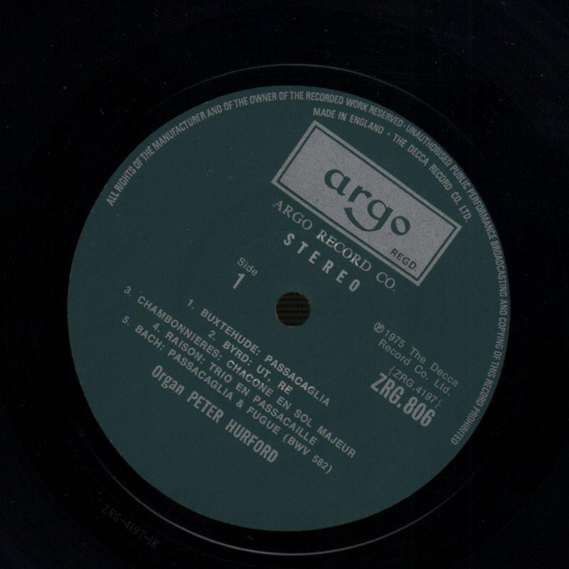 Plays Casavant-Argo-Vinyl LP-VG/NM