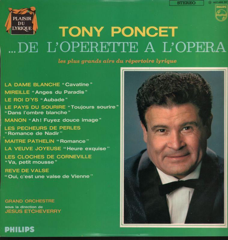 Tony Poncet-De L'Operette A L'Opera-Philips-Vinyl LP-VG/Ex