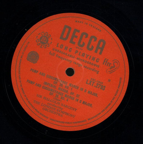 Marches By Walton, Bax And Elgar-Decca-Vinyl LP-G/VG