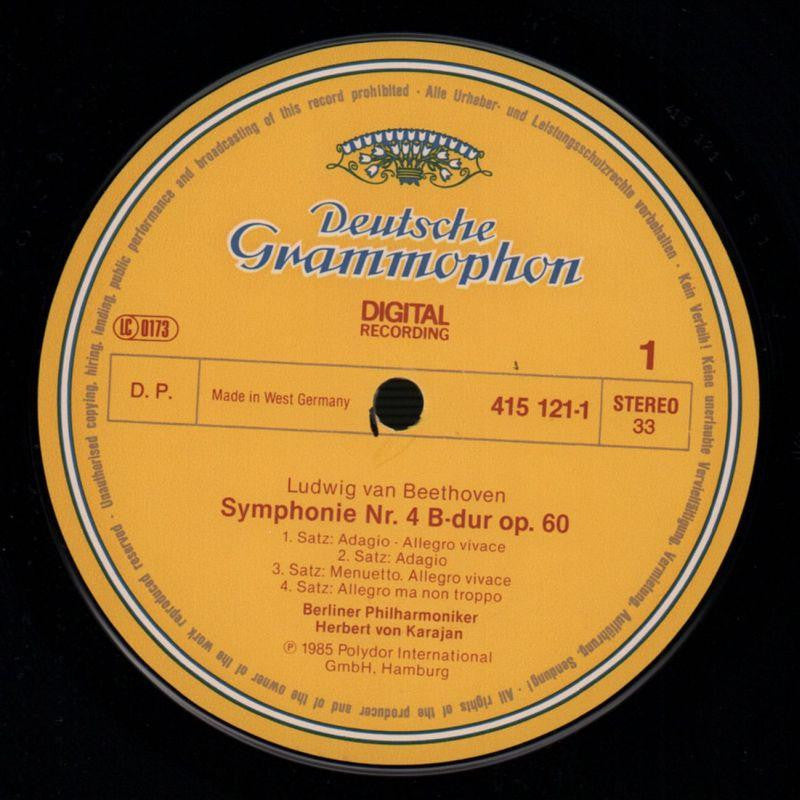 Symphonien 4 & 7-Deutsche Grammophon-Vinyl LP-Ex/NM
