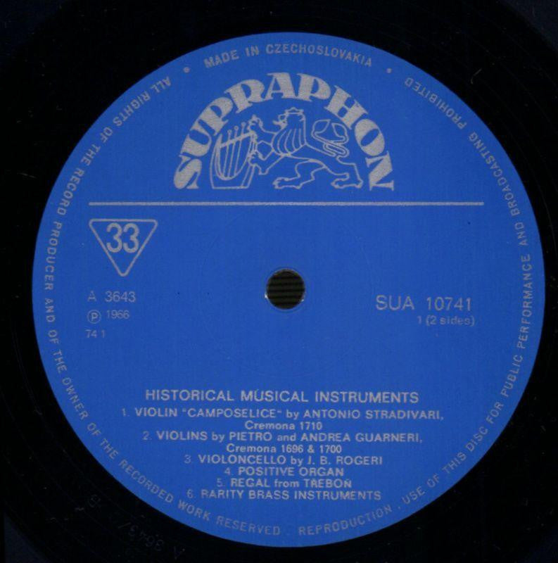 Historical Musical Instruments-Supraphon-Vinyl LP-VG/Ex