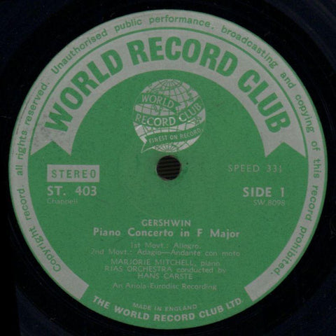 Piano Concerto-World Record Club-Vinyl LP-VG/VG+