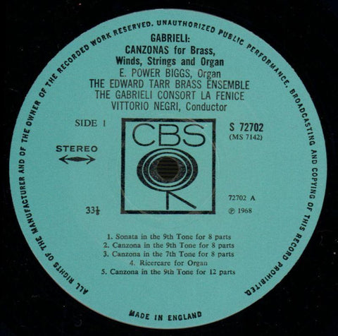 For Brass Winds Strings And Organ-CBS-Vinyl LP-VG+/VG+