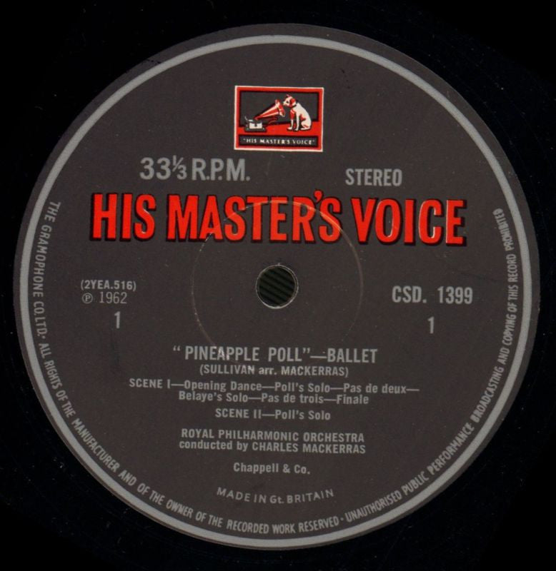 Pineapple Poll-Charles Mackerras-HMV-Vinyl LP-VG+/Ex