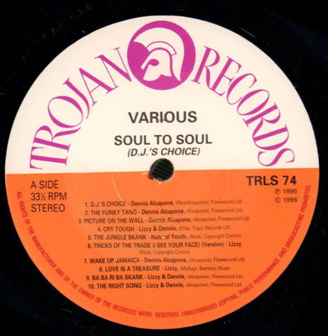Soul To Soul DJ's Choice-Trojan-Vinyl LP-VG+/VG+