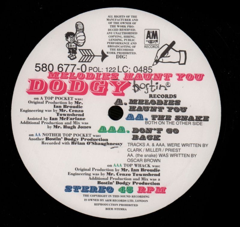 Melodies Haunt You-A&M-10" Vinyl-VG+/Ex