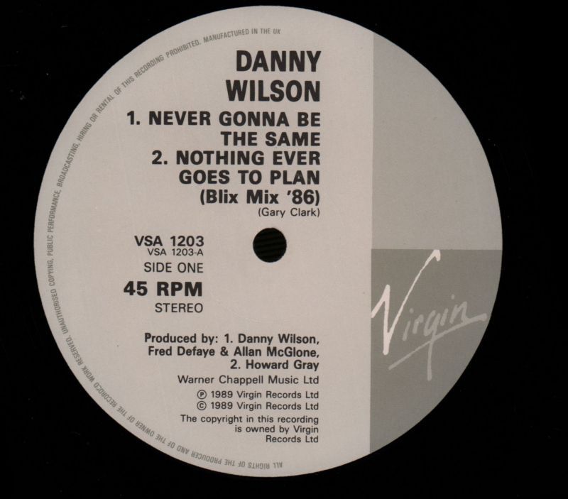 Never Gonna Be The Same-Virgin-10" Vinyl-Ex/NM