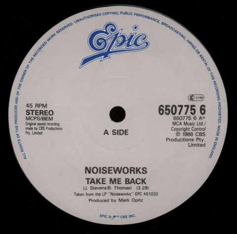 Take Me Back-Epic-12" Vinyl-VG/VG