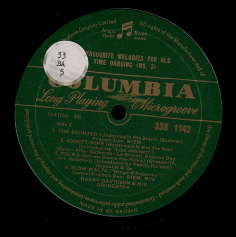 Old Time Dancing No.3-Columbia-10" Vinyl-VG/Ex