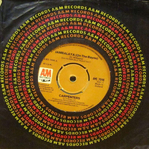 Carpenters-Jambalaya-A & M-7" Vinyl