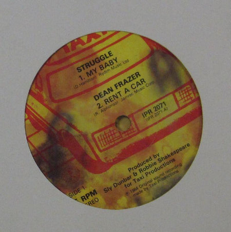 Struggle/Dean Frazer-My Baby/Rent A Car-Island-12" Vinyl